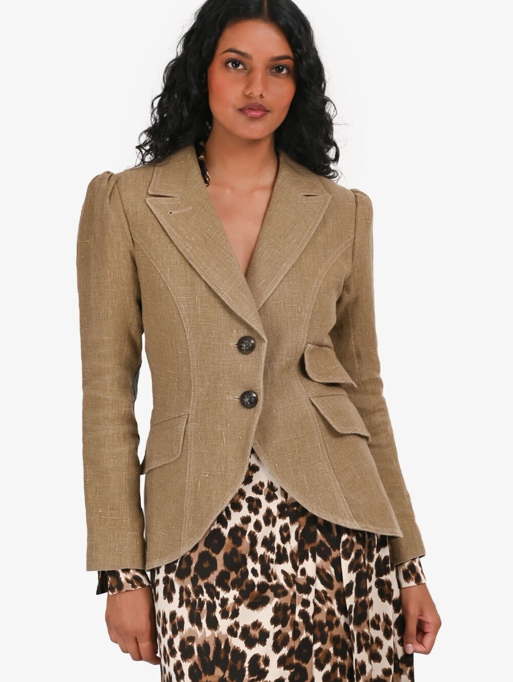 Smythe Les Vestes Structured Puff Shoulder Blazer | Size 8 | Made in Canada